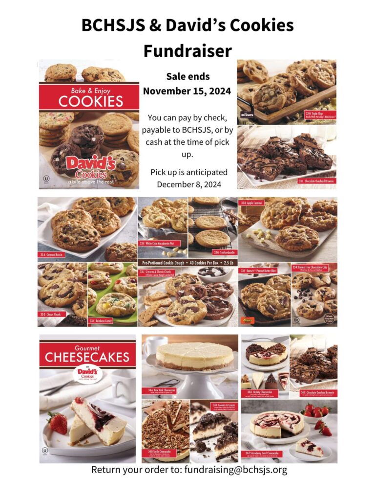 BCHSJS & David's Cookies and CheesecakeFundraiser